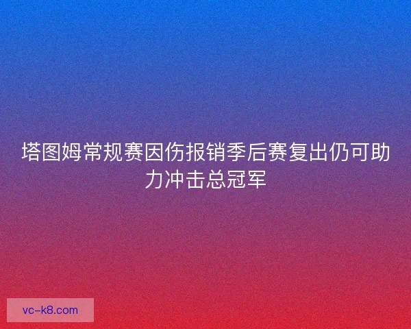 塔图姆常规赛因伤报销季后赛复出仍可助力冲击总冠军 塔图姆常规赛因伤报销季后赛复出仍可助力冲击总冠军